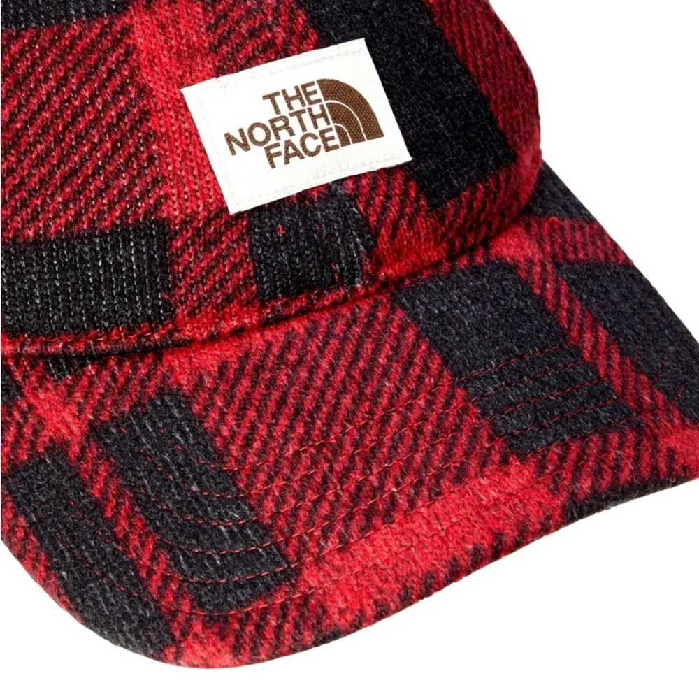 New The North Face Men’s Gordon Ball Cap Black/Burgundy Wool Adjustable - Picture 3 of 6